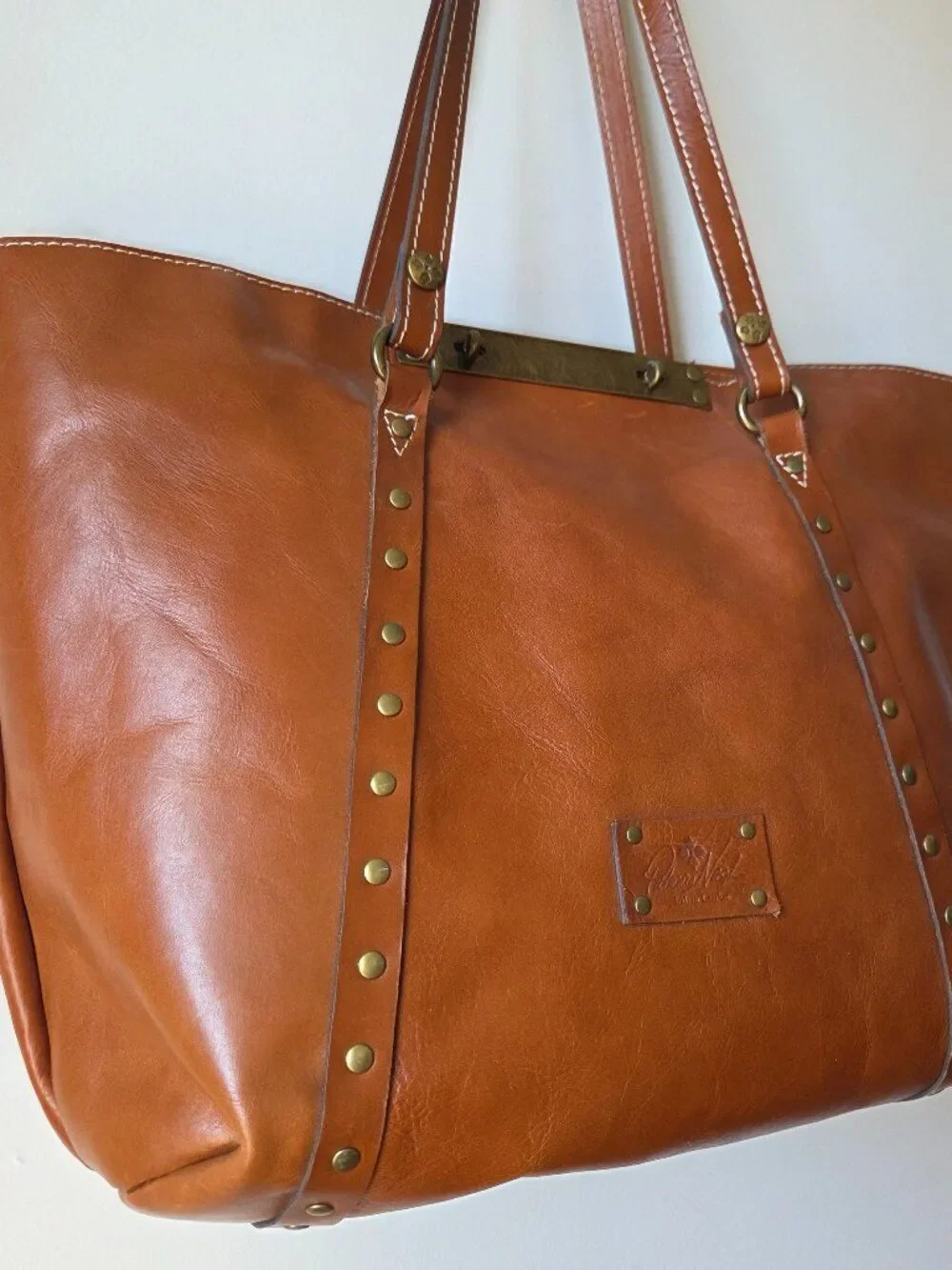 LIKE NEW PATRICIA NASH GENUINE LEATHER TOTE LARGE